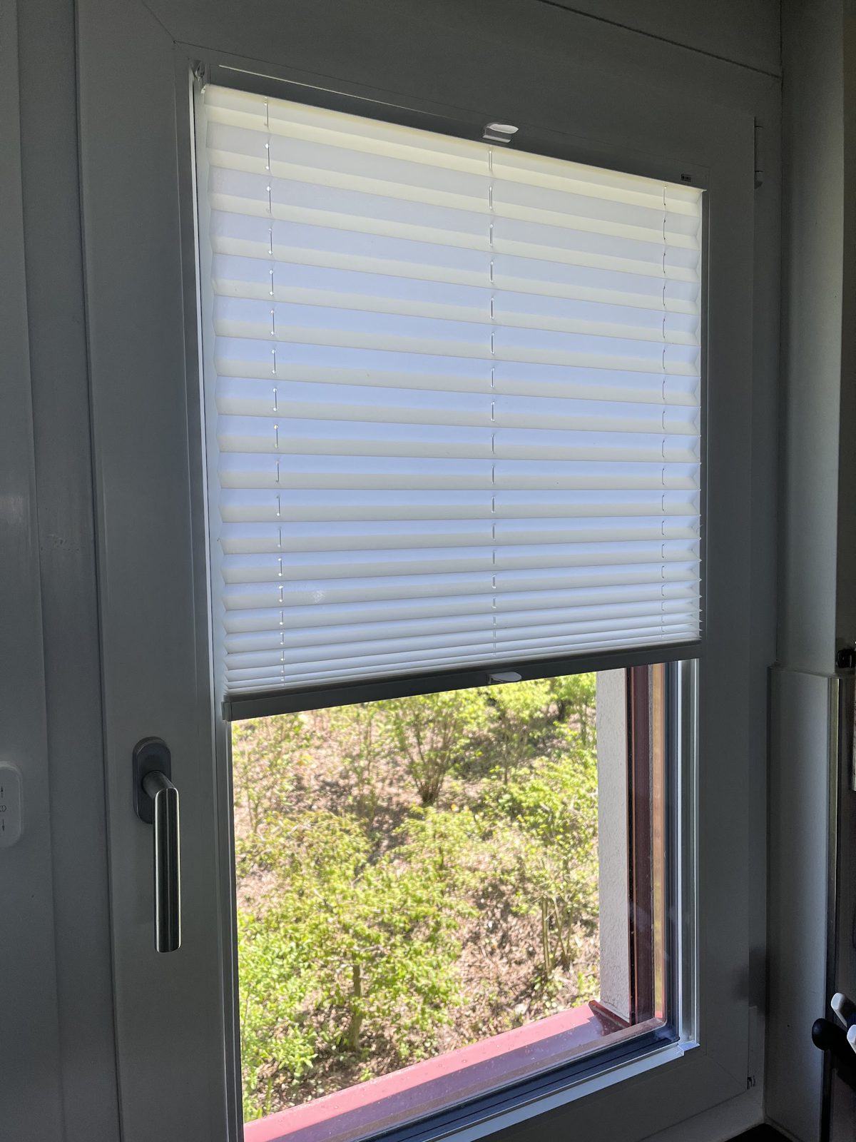 Plissee an einem Fenster